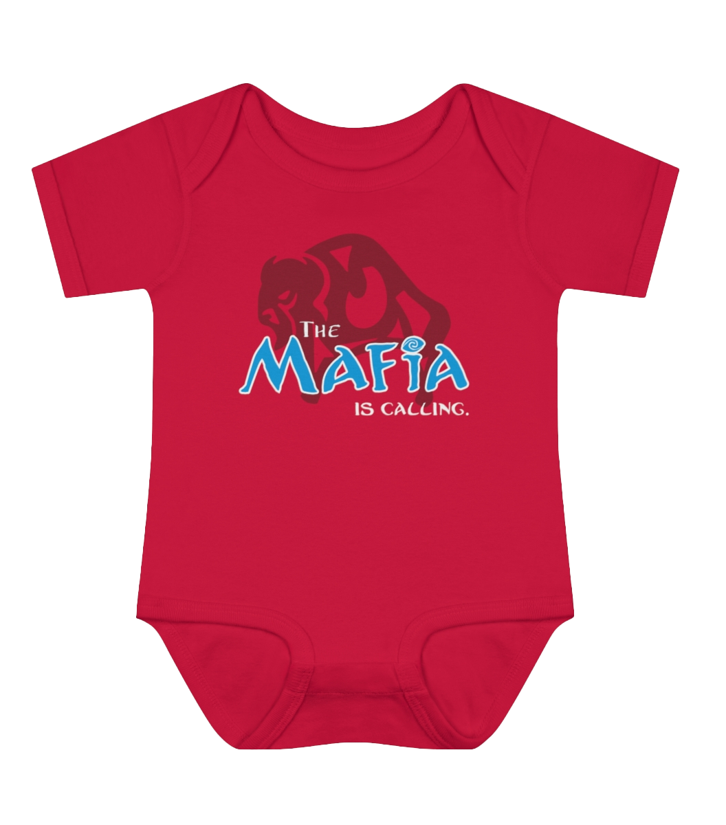 Volume 16, Shirt 2: "The Mafia is Calling" Baby Onesie (multiple color options)