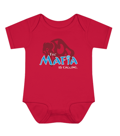 Volume 16, Shirt 2: "The Mafia is Calling" Baby Onesie (multiple color options)