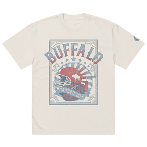 QUEEN'S CITY Oversized Buffalo Football Faded Tee