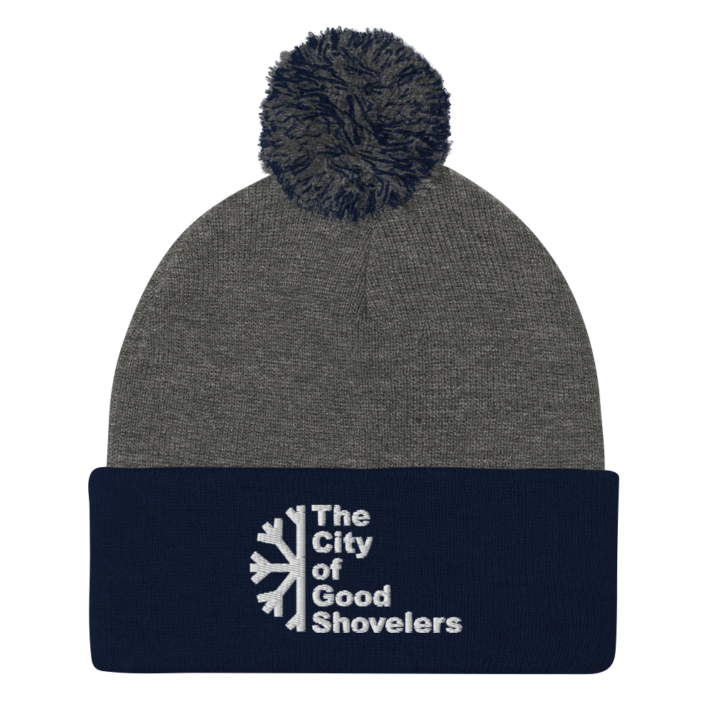 Dark Heather Gray and Navy (100% acrylic)