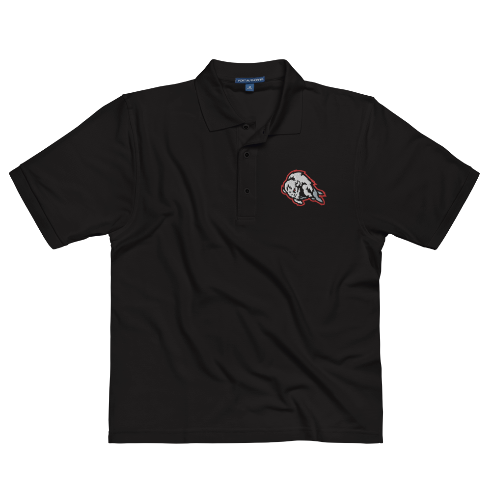 "Onward" Embroidered Premium Polo (Red on Black)