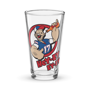 Vol 14, Shirt 9: "Strong to the Finish" Shaker pint glass