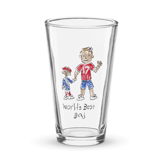 "World's Best Dad" 16 oz. Pint Glass