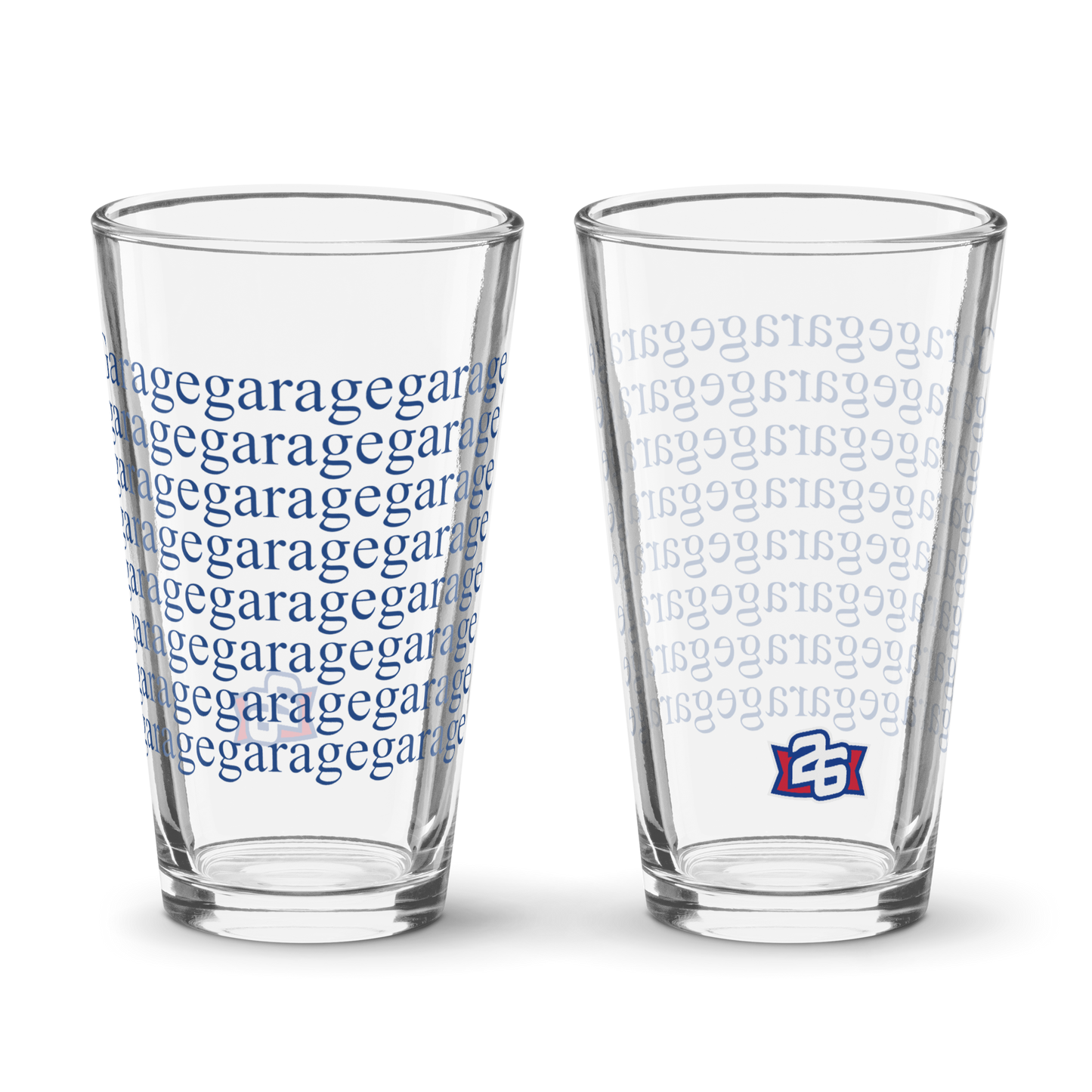 26 Shirts x Bulldog: "Garage" 16 oz. Pint Glass