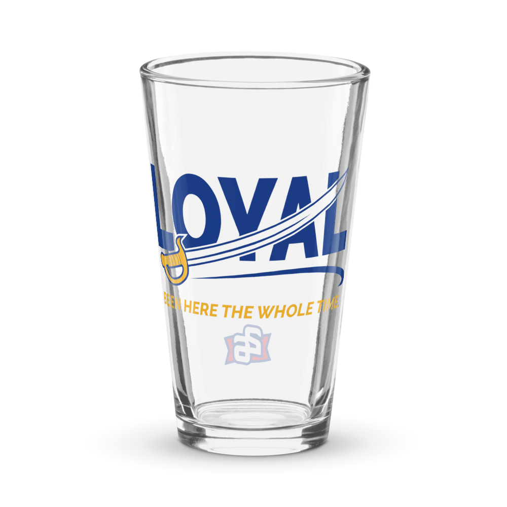 Volume 18, Shirt 21: "Loyal" 16 oz. Pint Glass