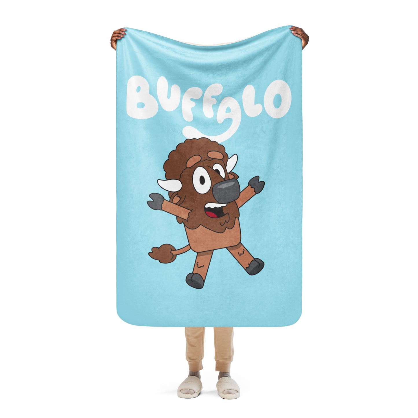 "Buffaloey" Sherpa Blanket