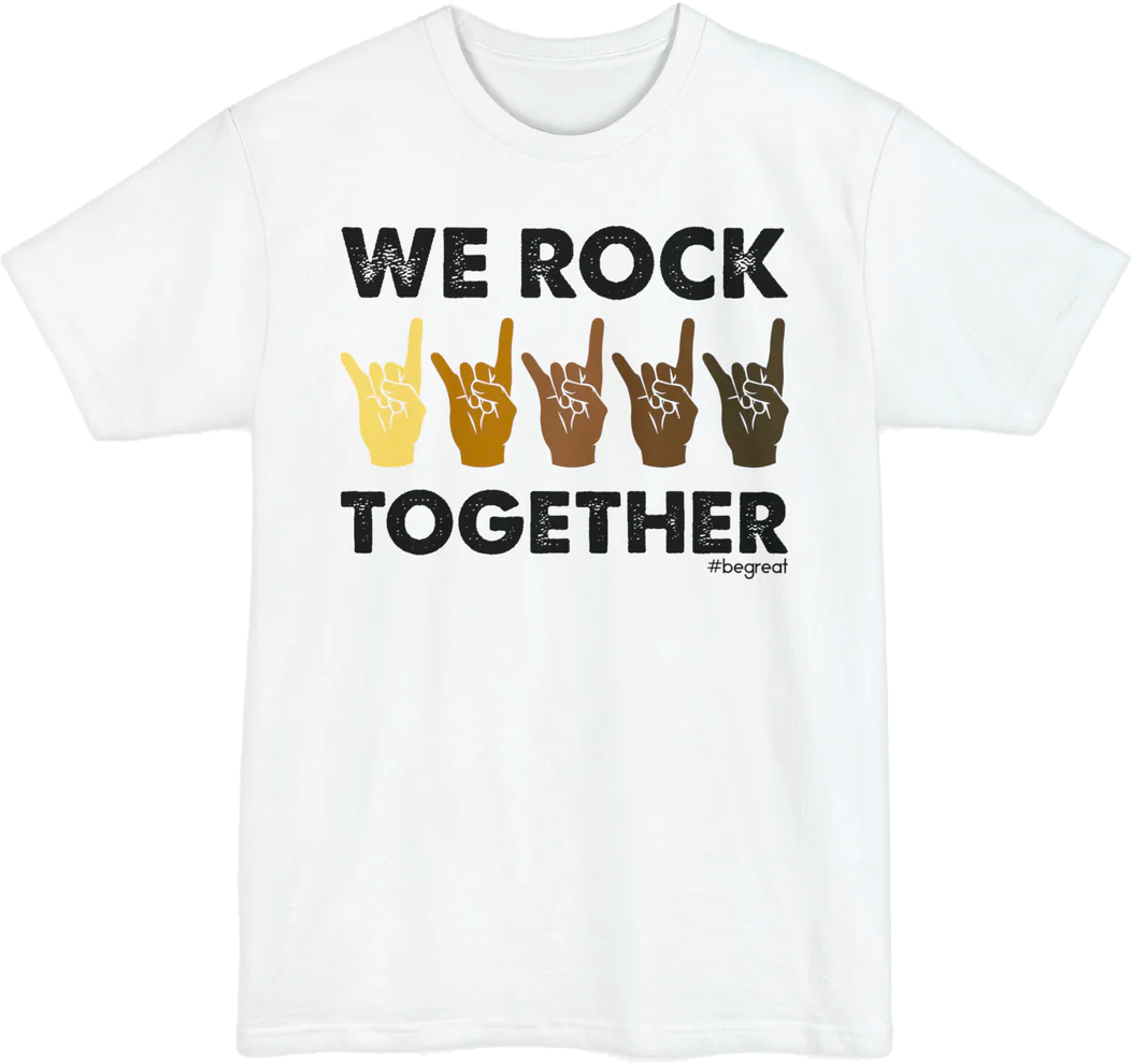 Official Nick Harrison "We Rock Together" Tall T-Shirt (White)