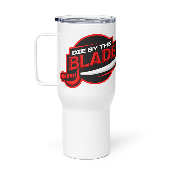 Die By the Blade: Travel Mug (Red and Black)