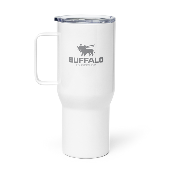 "Hydrate" Travel Mug with Gray Handle