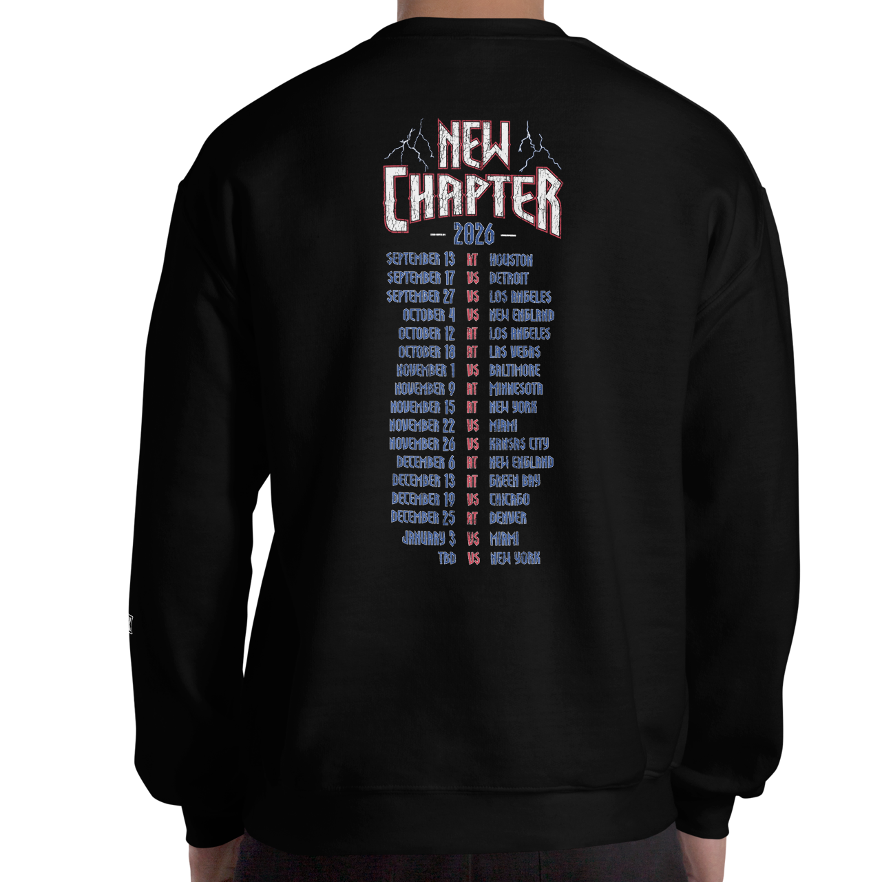 Back, Black (50% cotton, 50% polyester)