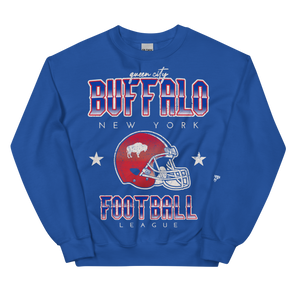 QUEEN'S CITY Vintage Buffalo Football Unisex Sweatshirt