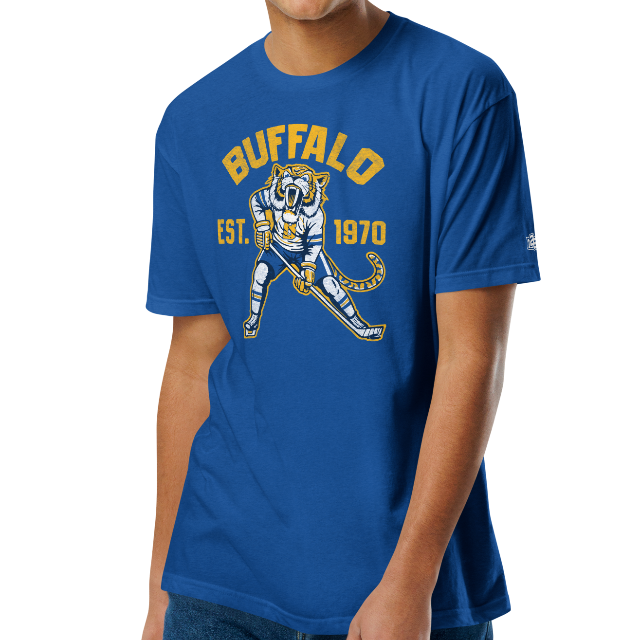 Unisex T-Shirt, Heather Royal (60% cotton, 40% polyester)