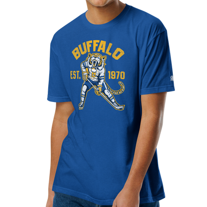 Unisex T-Shirt, Heather Royal (60% cotton, 40% polyester)