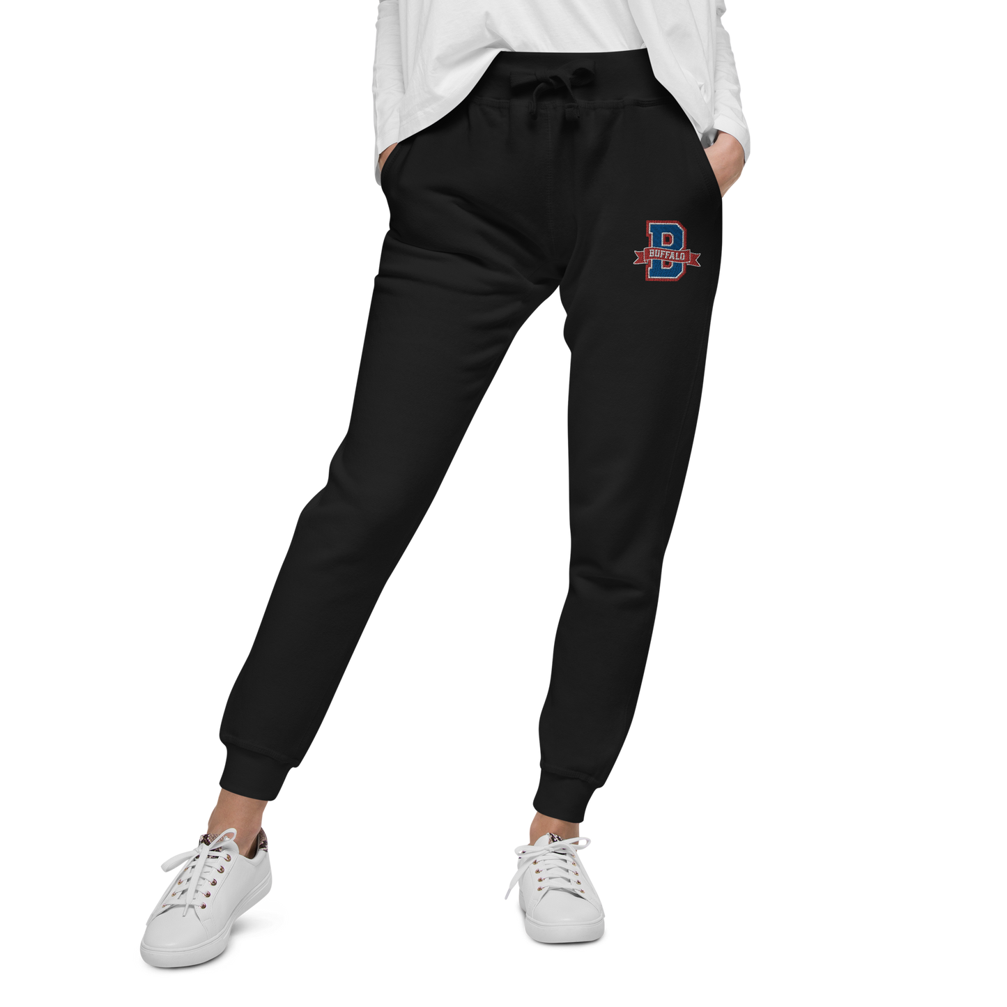 "Buffalo Collegiate" Embroidered Fleece Sweatpants (multiple color options)