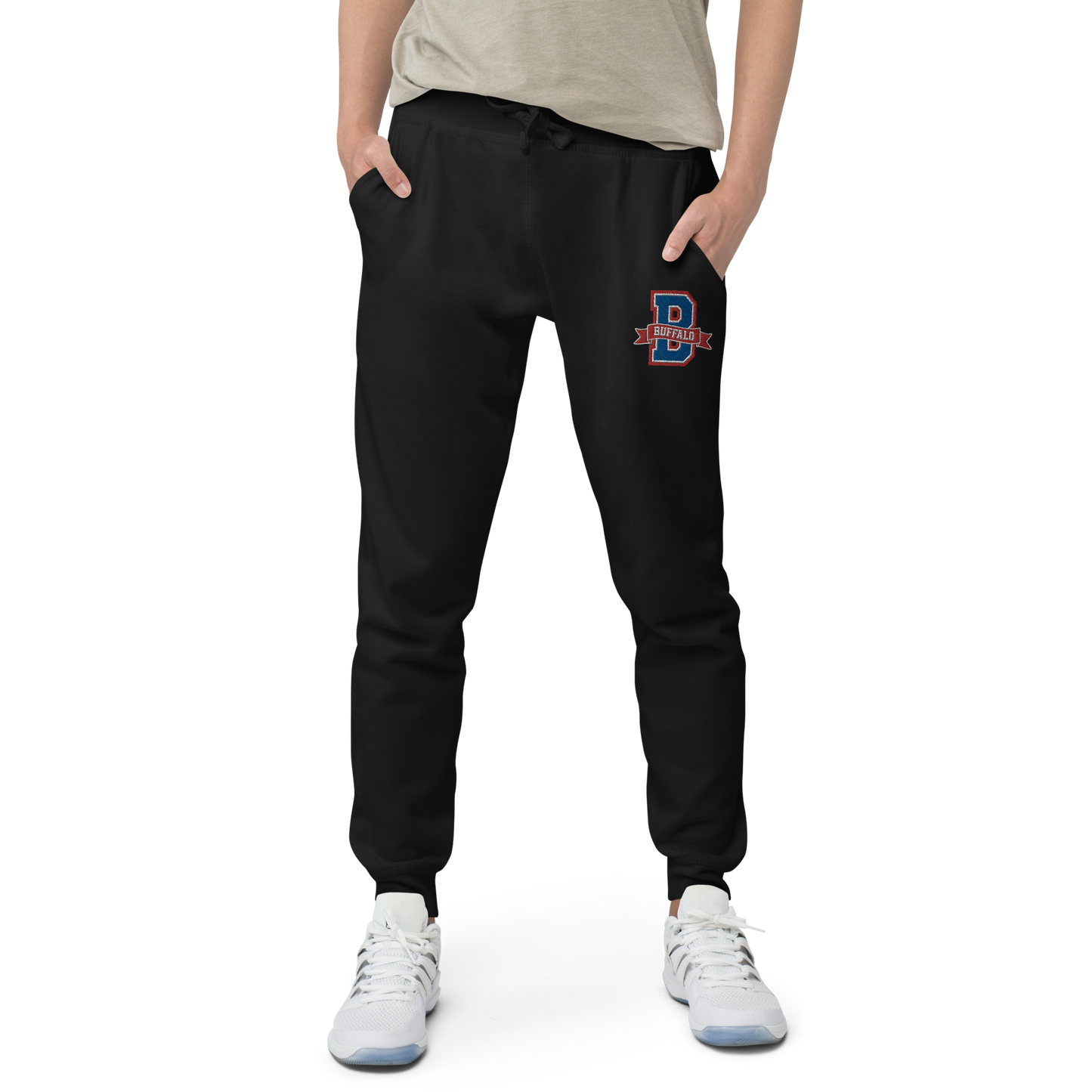 "Buffalo Collegiate" Embroidered Fleece Sweatpants (multiple color options)