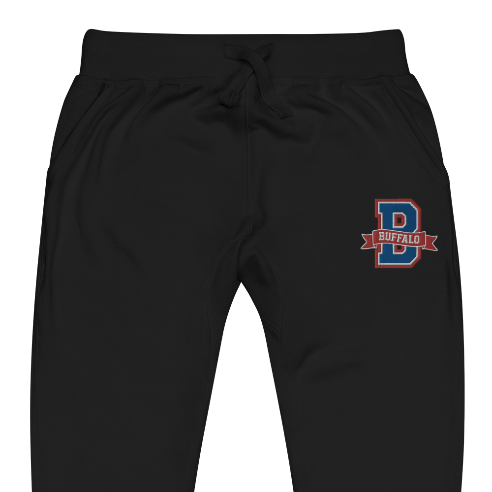 "Buffalo Collegiate" Embroidered Fleece Sweatpants (multiple color options)