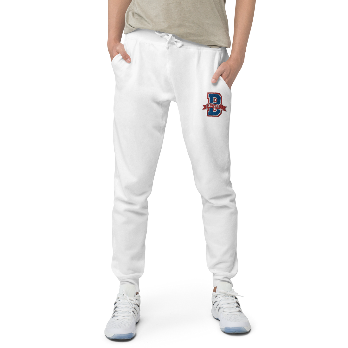 "Buffalo Collegiate" Embroidered Fleece Sweatpants (multiple color options)