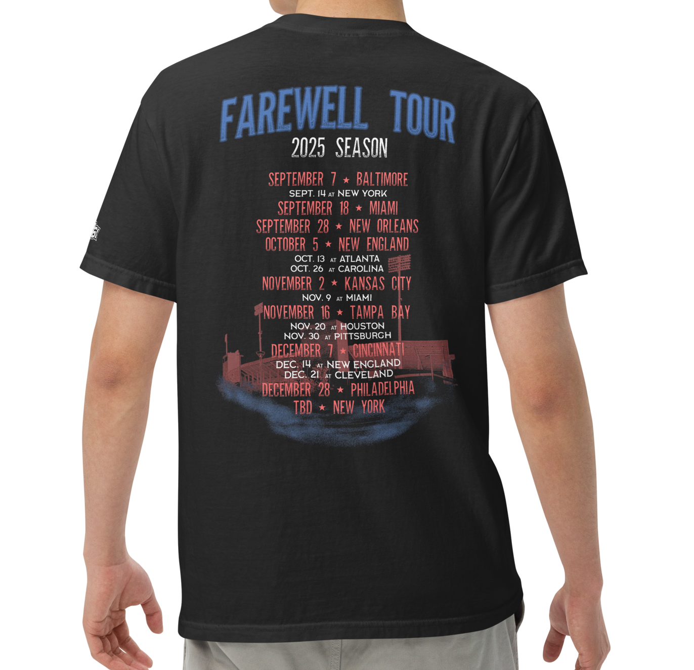 Black, back (100% ringspun cotton)