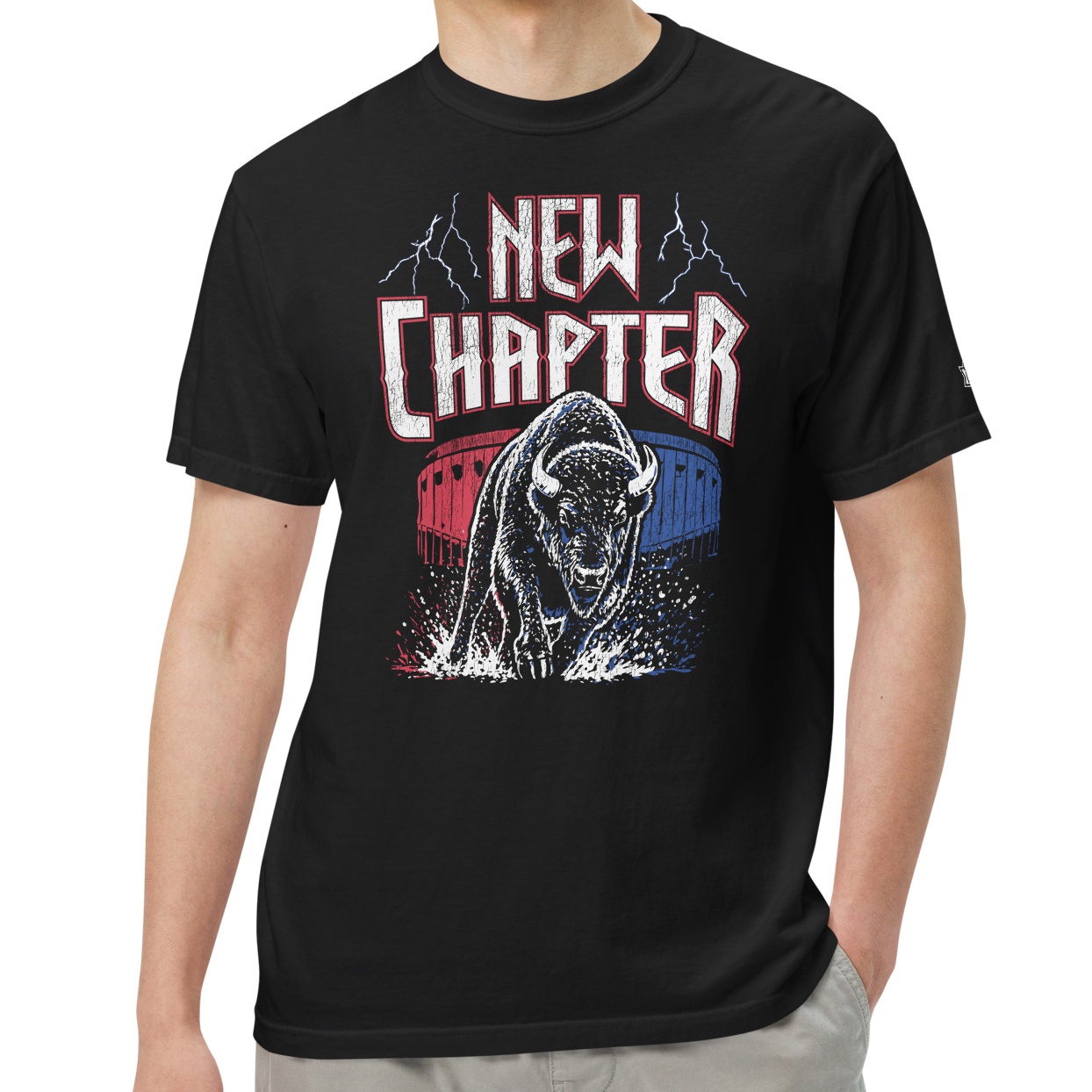 Front, Black (100% ringspun cotton)