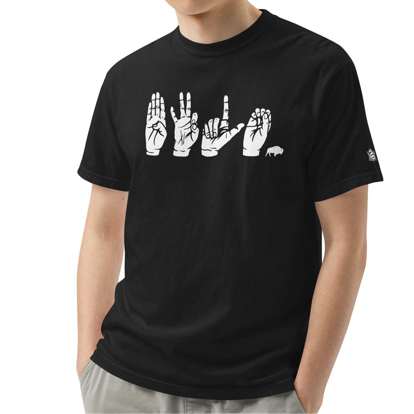 Black (100% ringspun cotton)