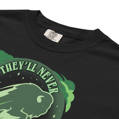 "Never Bring Us Down" (Green) Premium Garment-Dyed Heavyweight T-Shirt