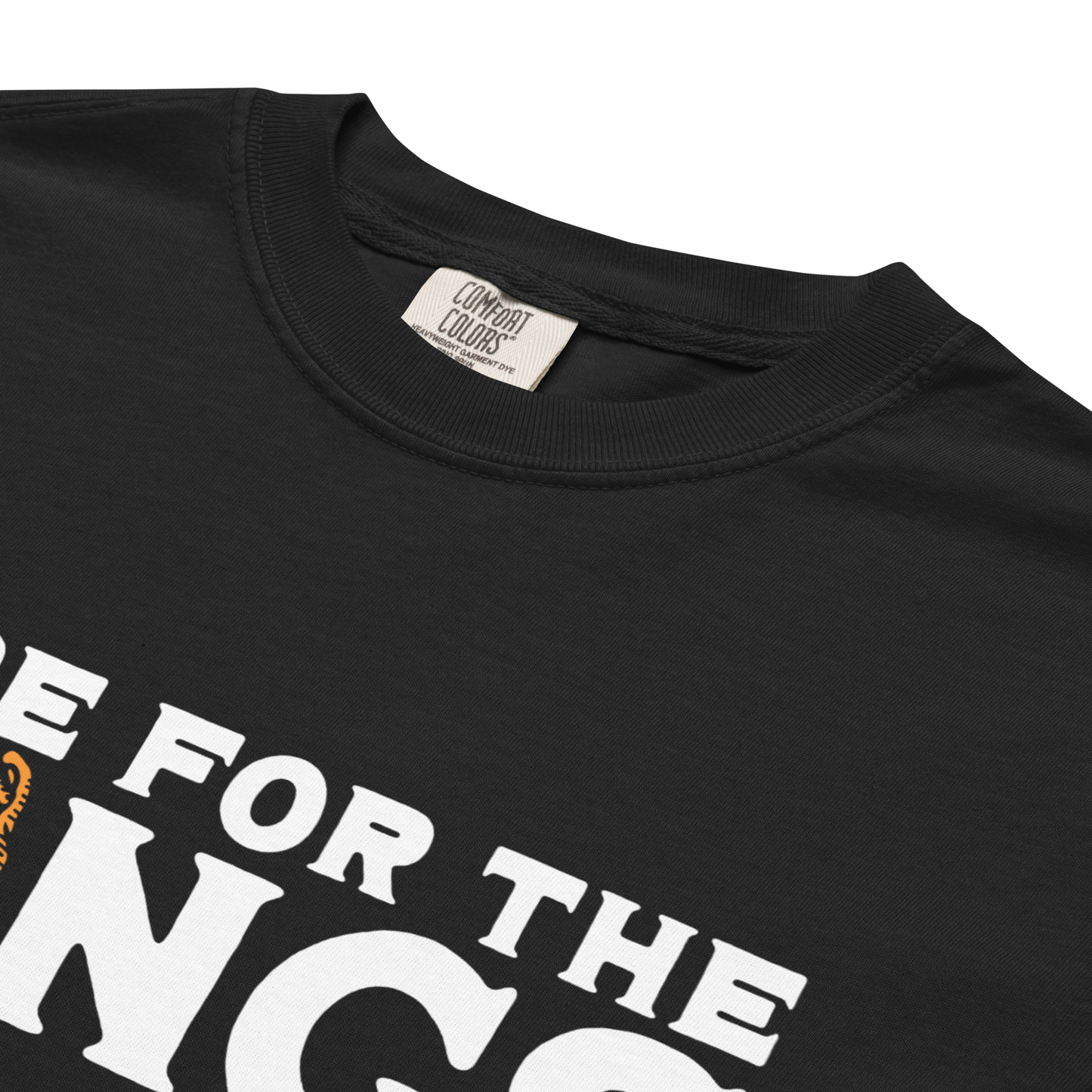 "Here for the Wings" Premium Garment-Dyed Heavyweight T-Shirt