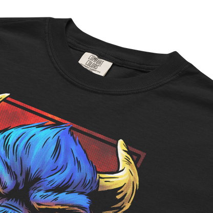 "Comic Buffalo" Premium Garment-Dyed Heavyweight T-Shirt