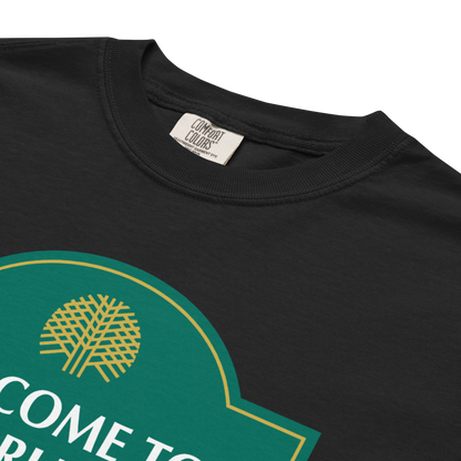 "Welcome to Lindy Ruffalo" Premium Garment-Dyed Heavyweight T-Shirt (multiple color options)