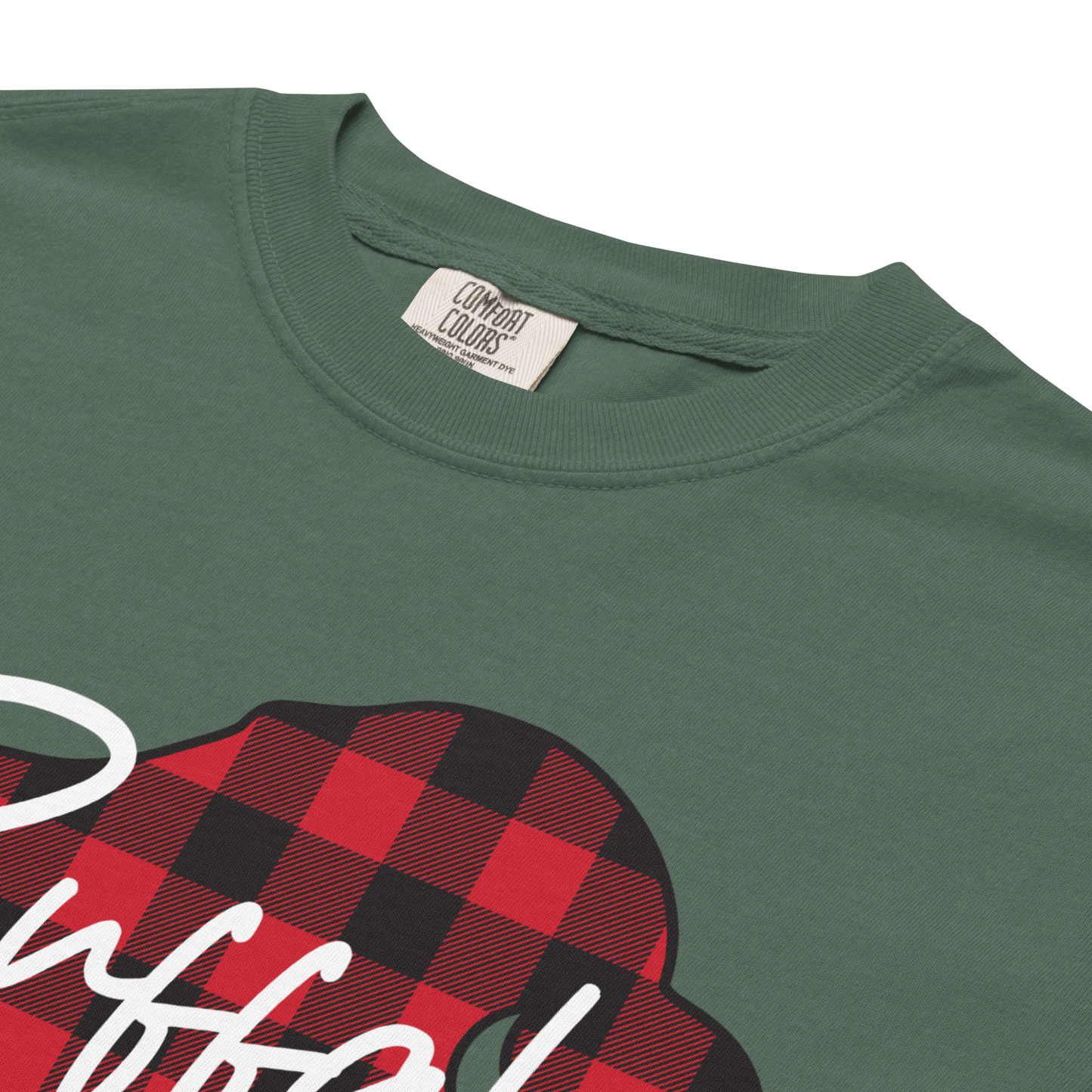 "Buffalo Plaid" Premium Garment-Dyed Heavyweight T-Shirt (multiple color options)