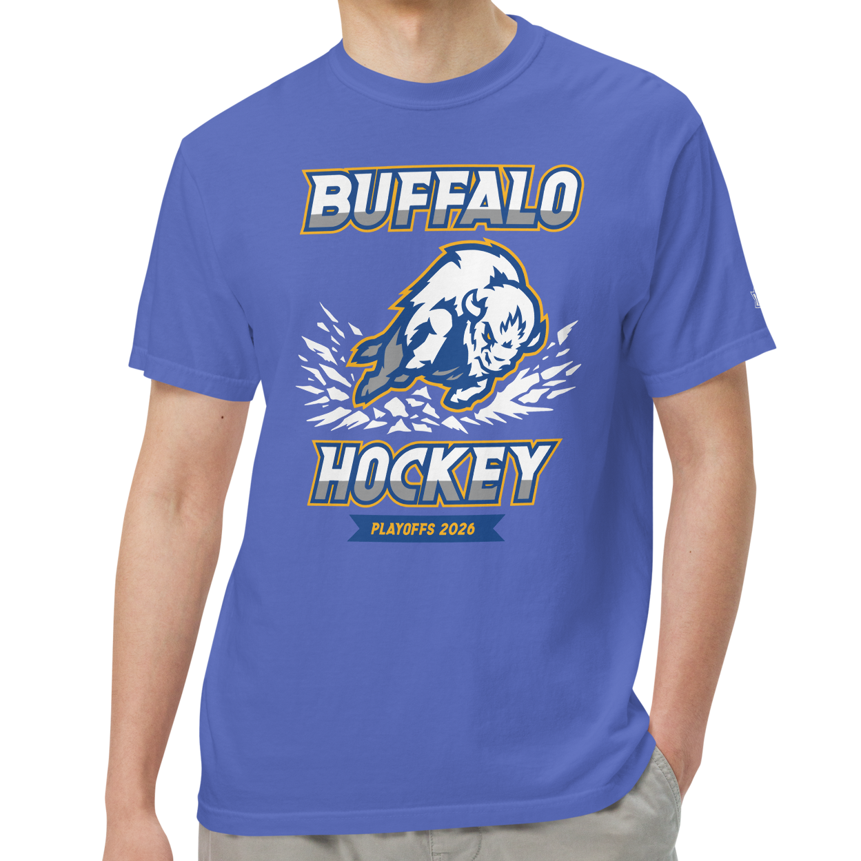 Flo Blue (100% ringspun cotton)