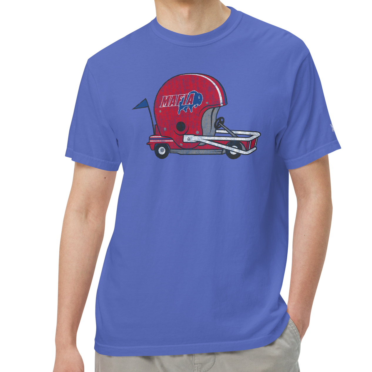 Flo Blue (100% ringspun cotton)