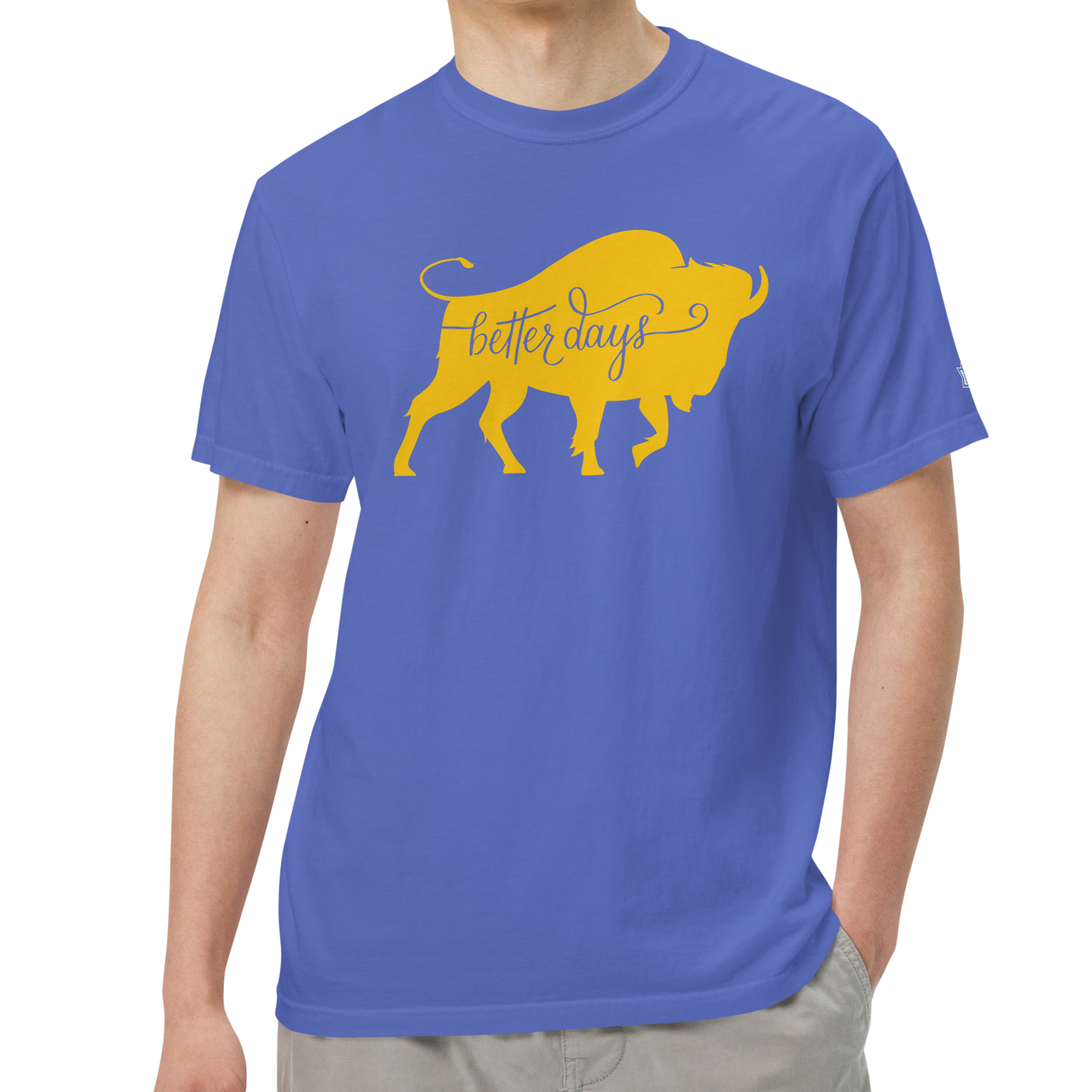 Flo Blue (100% ringspun cotton)