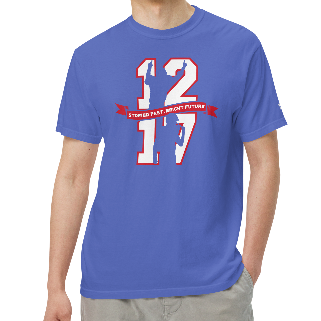 Flo Blue (100% ringspun cotton)