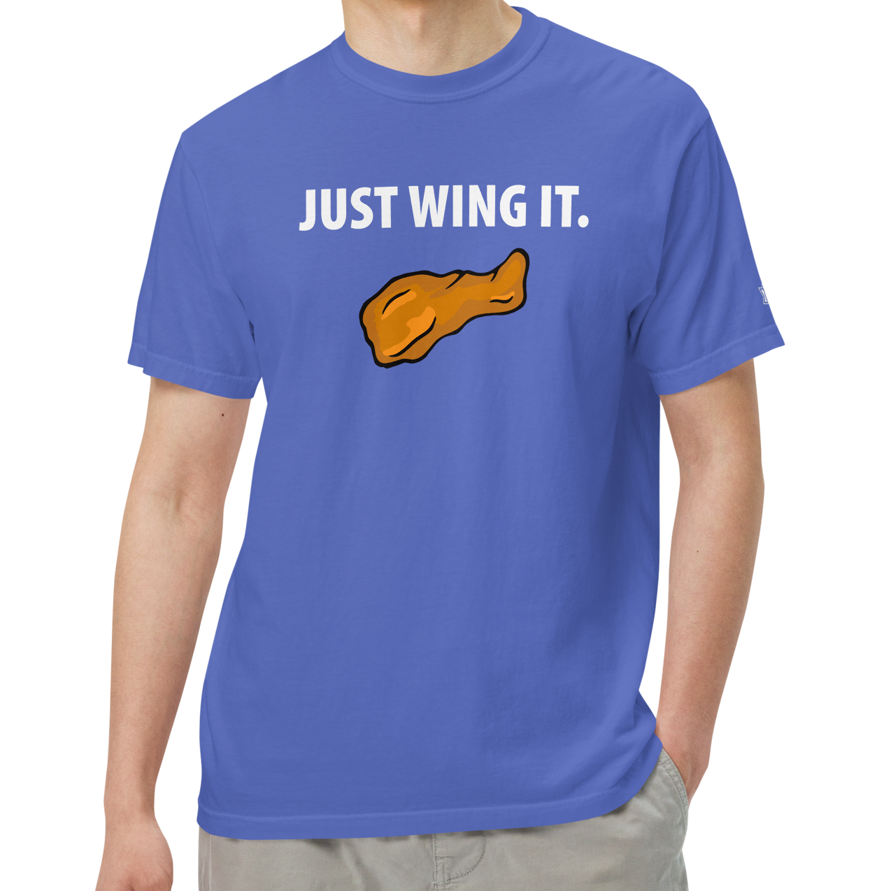 Flo Blue (100% ringspun cotton)