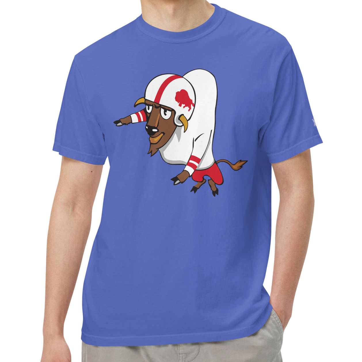 Flo Blue (100% ringspun cotton)
