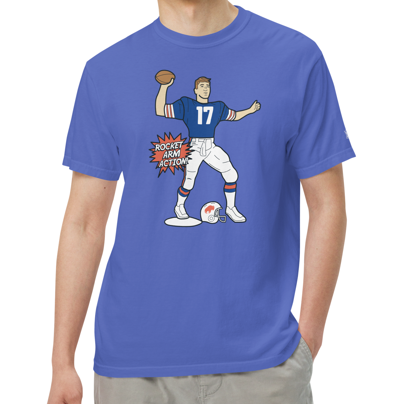 Flo Blue (100% ringspun cotton)