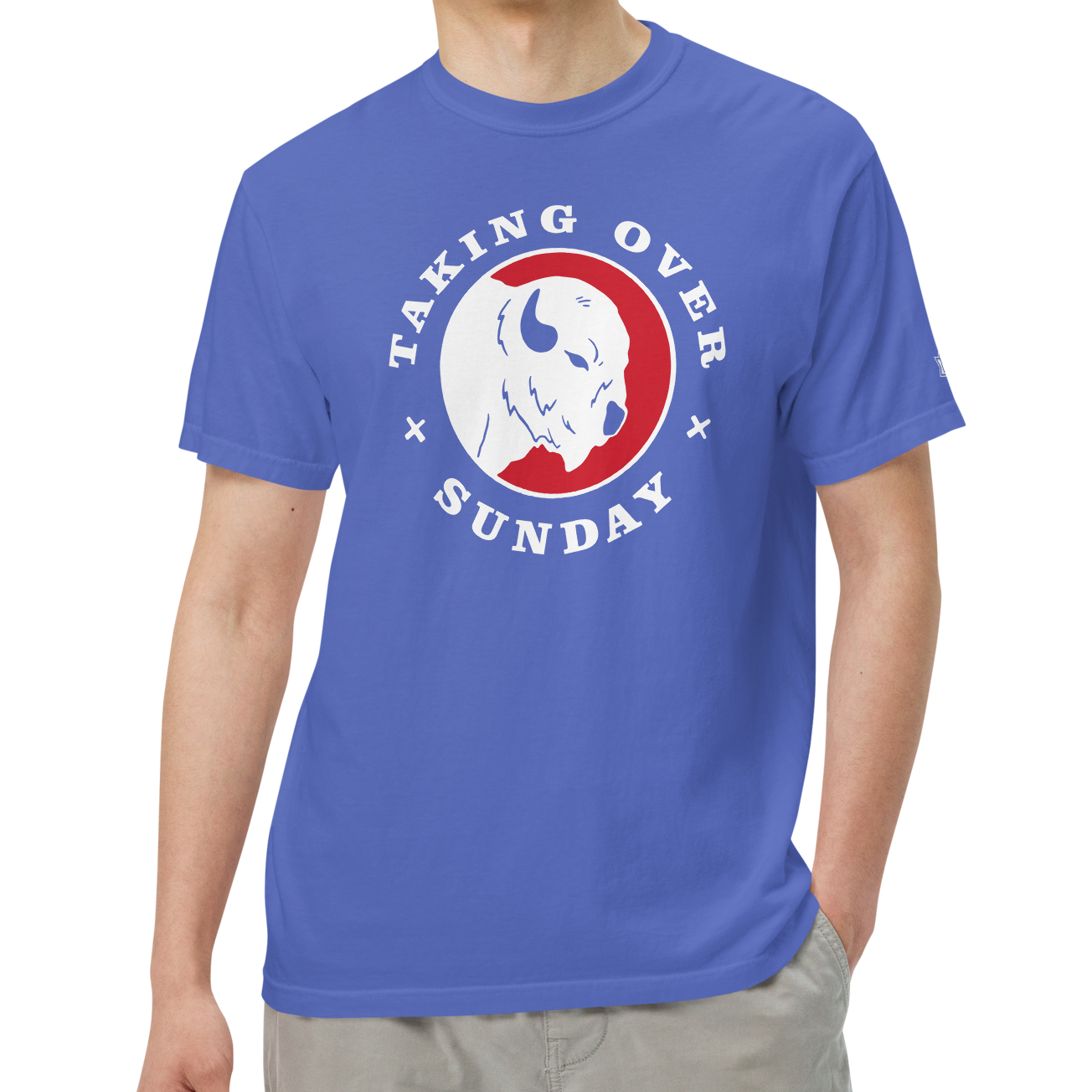 Flo Blue (100% ringspun cotton)