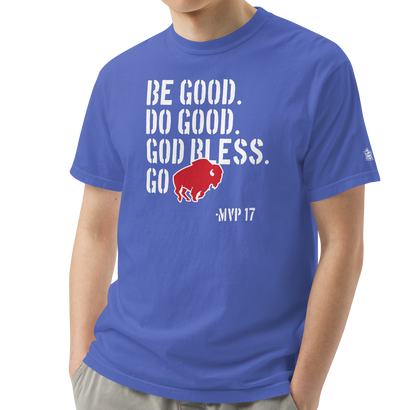 Flo Blue (100% ringspun cotton)