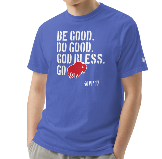 Flo Blue (100% ringspun cotton)