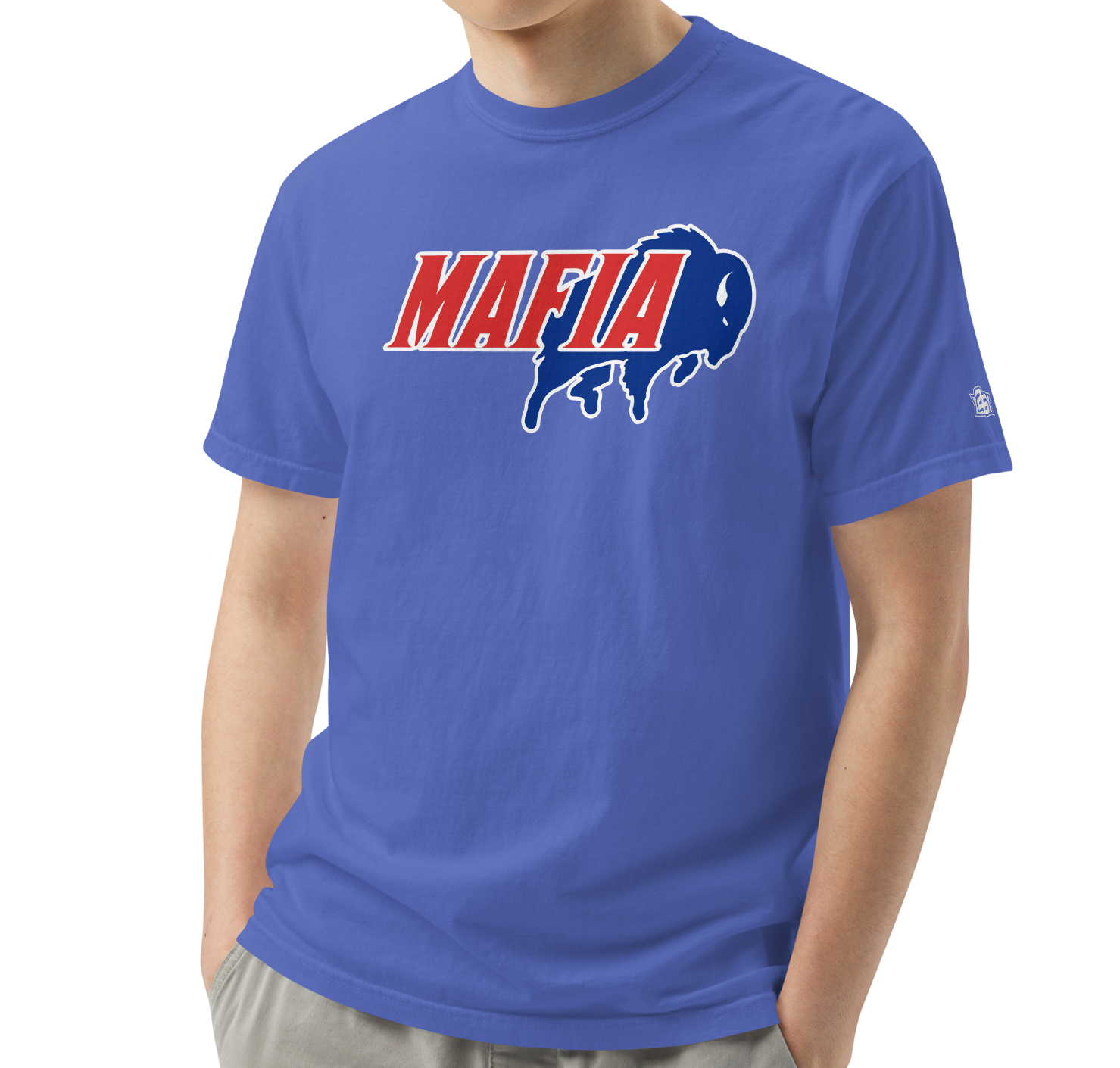 Flo Blue (100% ringspun cotton)