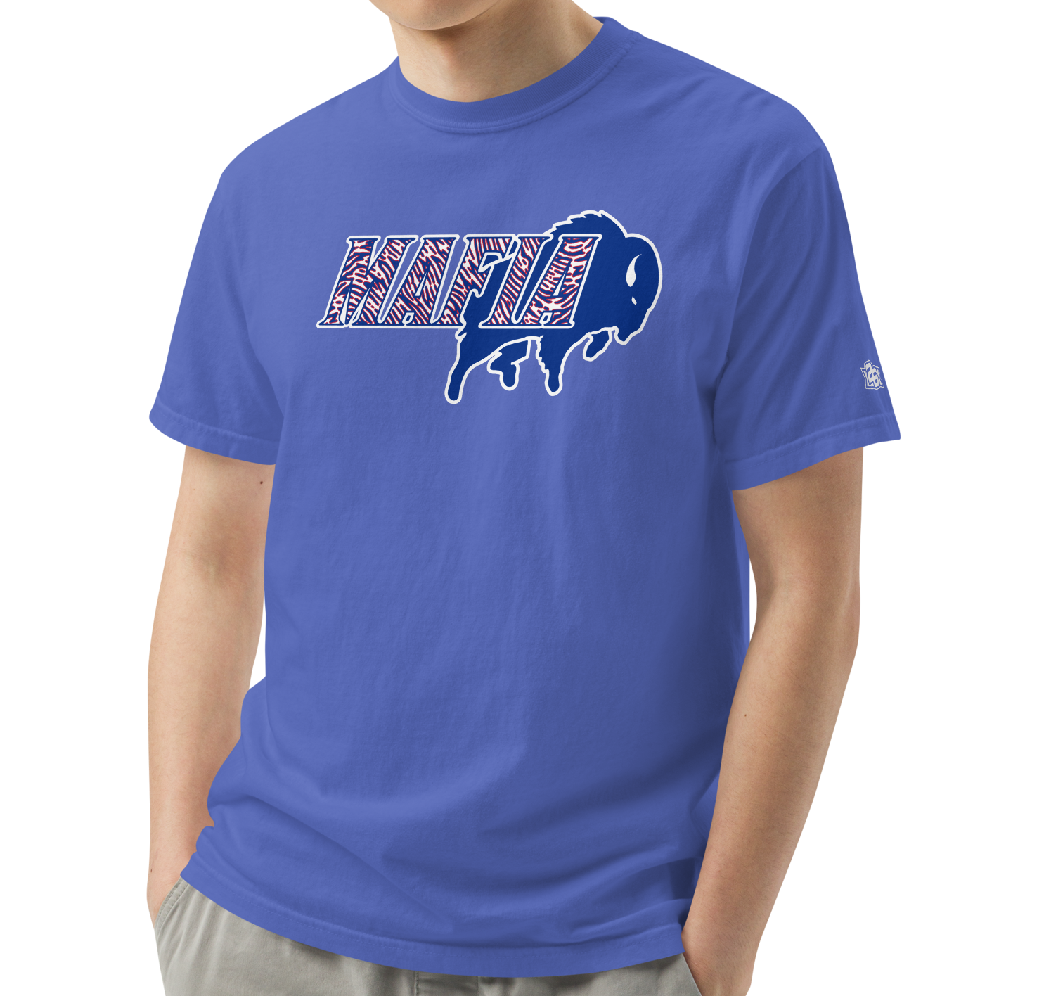 Flo Blue (100% ringspun cotton)