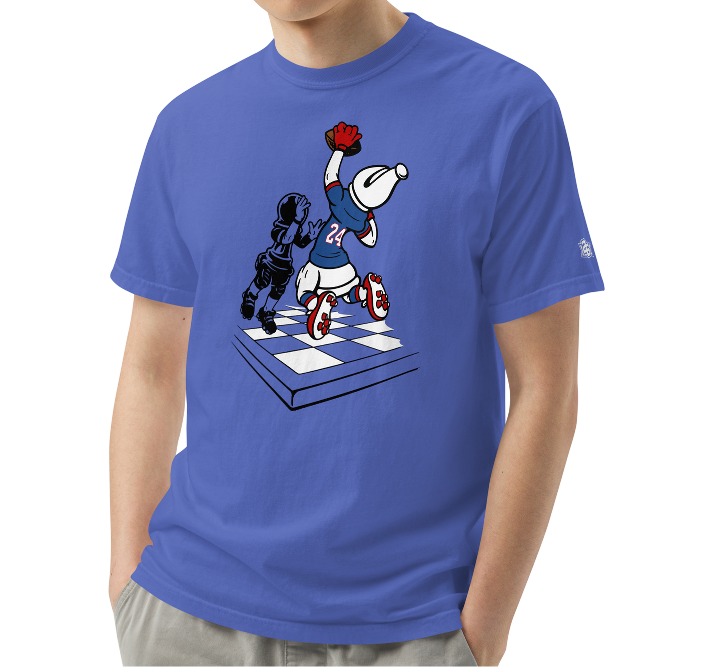 Flo Blue (100% ringspun cotton)