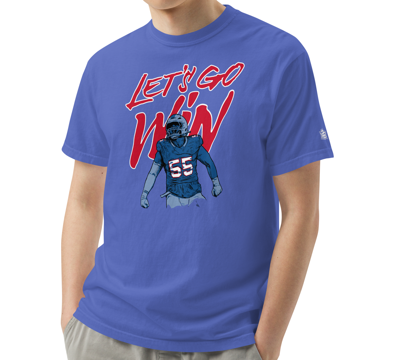 Flo Blue (100% ringspun cotton)