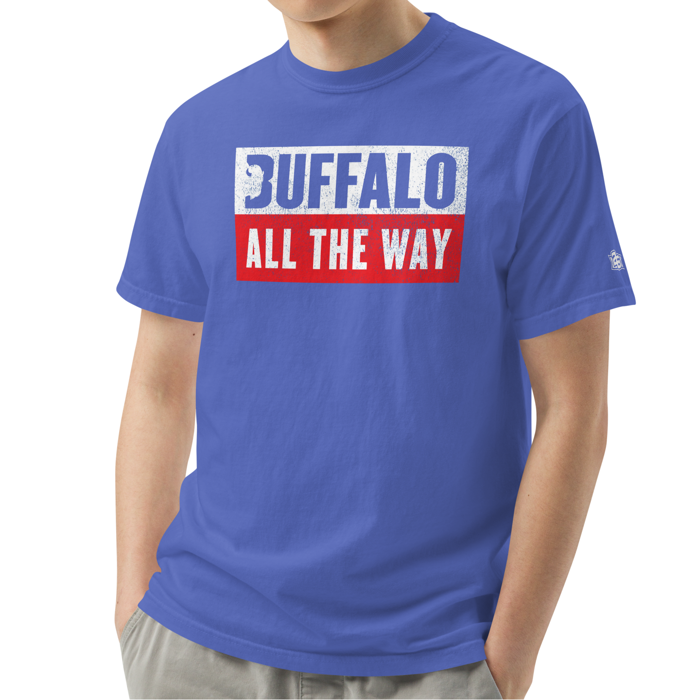 Flo Blue (100% ringspun cotton)