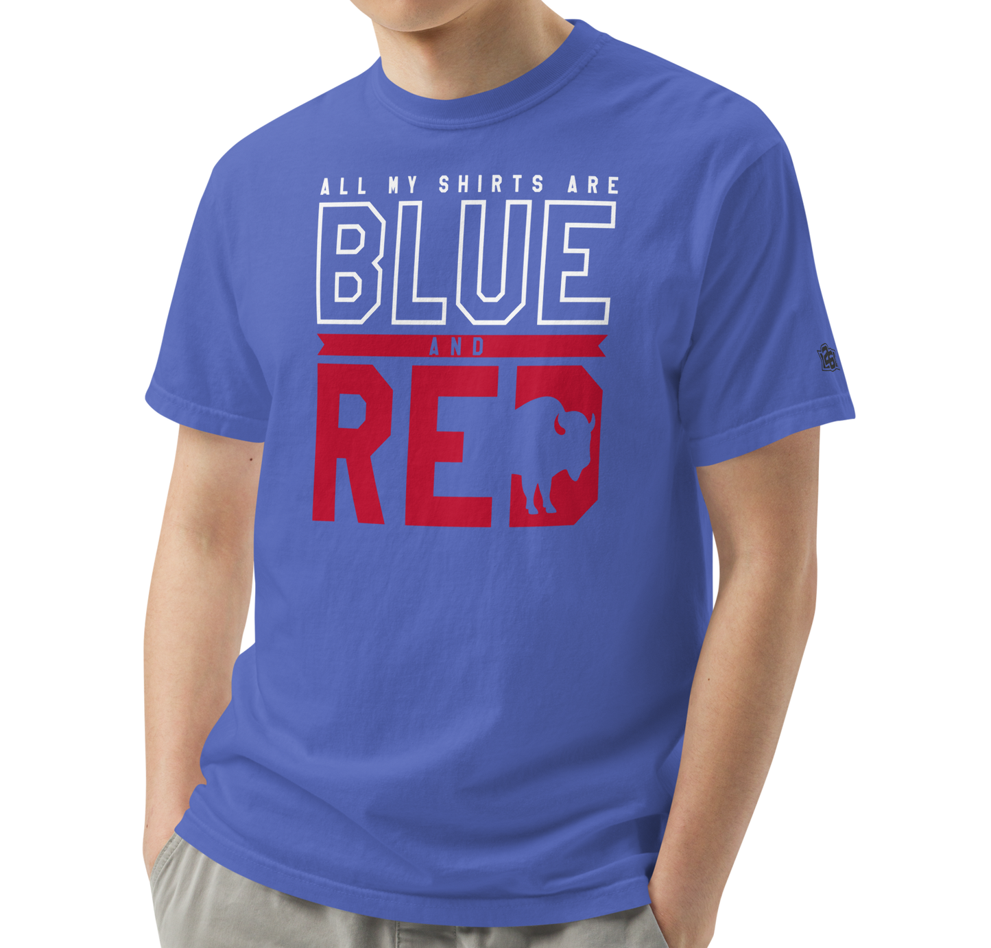 Flo Blue (100% ringspun cotton)
