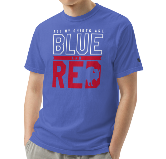 Flo Blue (100% ringspun cotton)