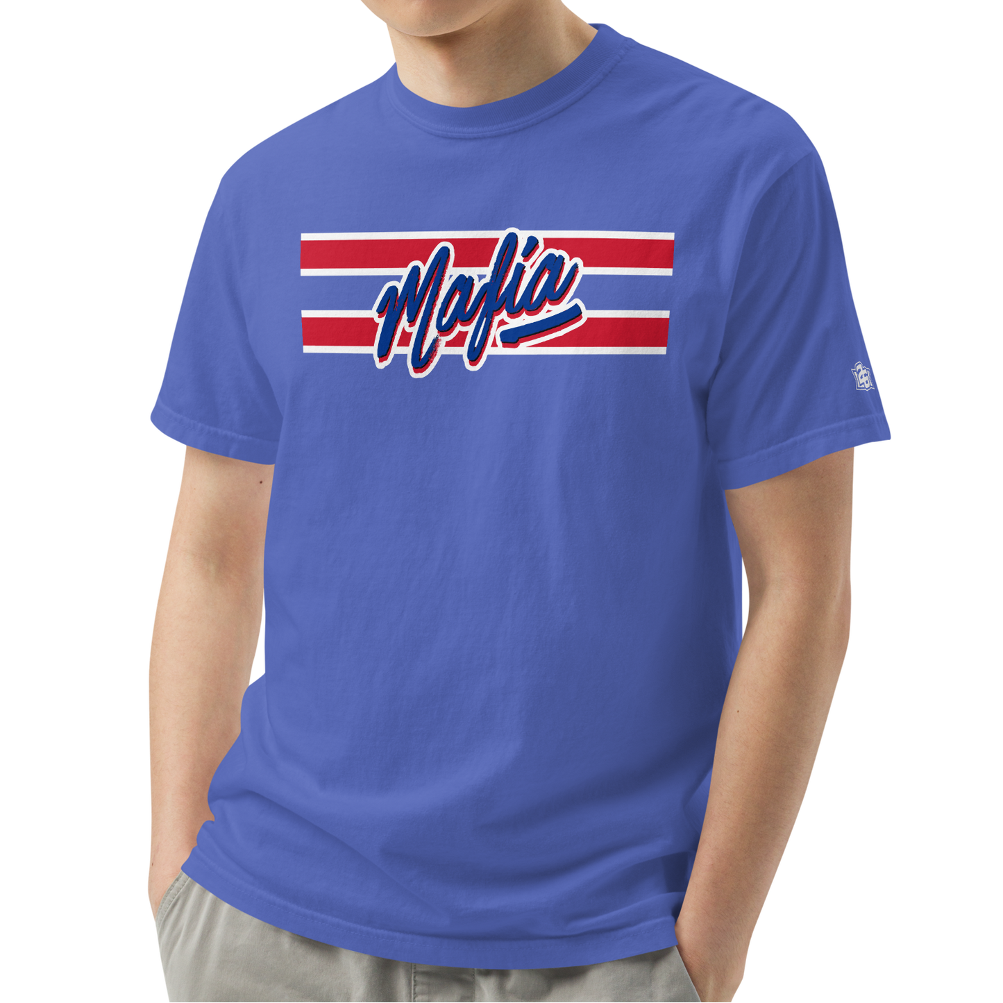 Flo Blue (100% ringspun cotton)