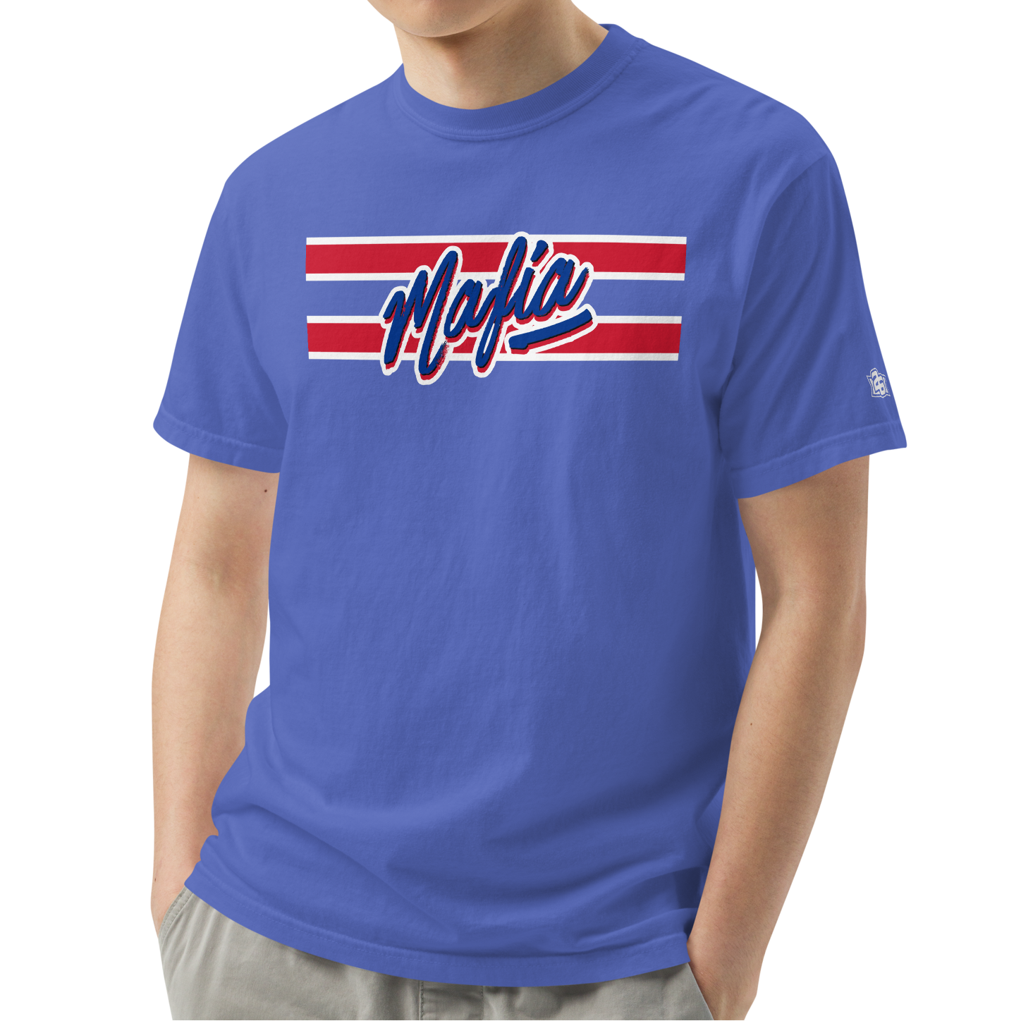 Flo Blue (100% ringspun cotton)