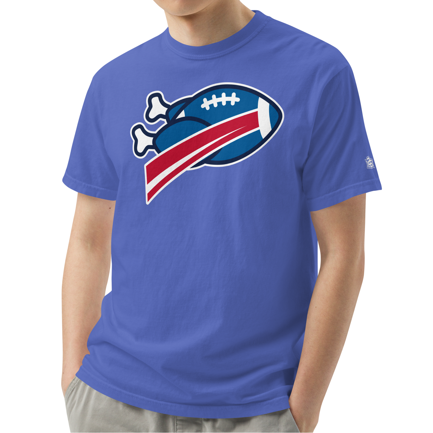 Flo Blue (100% ringspun cotton)