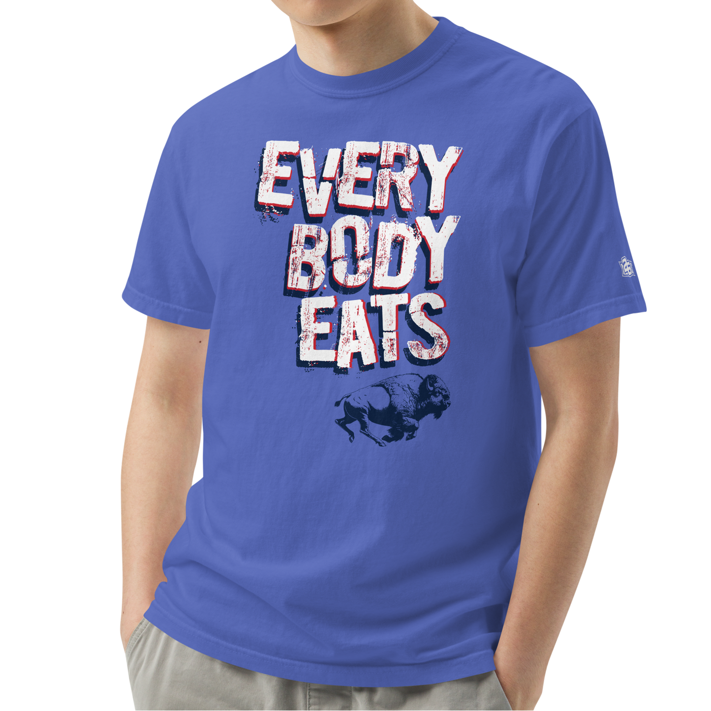 Flo Blue (100% ringspun cotton)